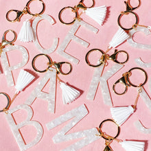 Load image into Gallery viewer, Tasseled Initial Key Chain