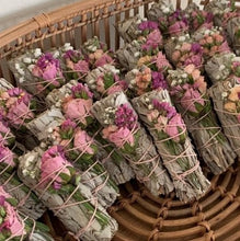 Load image into Gallery viewer, Lovely Rose + Sage Smudge Stick