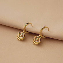 Load image into Gallery viewer, Evil Eye Rainbow Huggies
